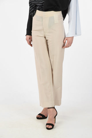 MM0 High Waist Mohair and Virgin Wool Pants