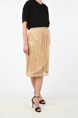 MM0 Bow Silk Skirt with Petticoat