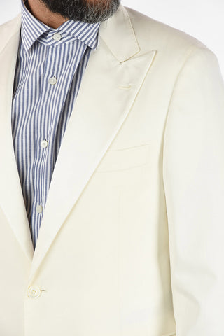 Blazer Due Bottoni in Seta con Revers a Lancia