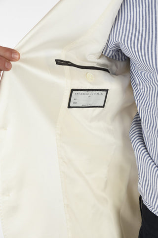 Blazer Due Bottoni in Seta con Revers a Lancia