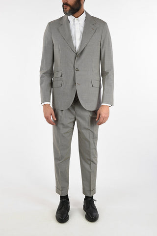 Virgin Wool and Cotton Vichy 2-Button Suit 