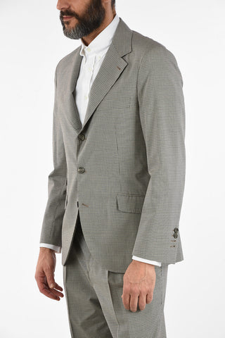 Virgin Wool and Cotton Vichy 2-Button Suit 