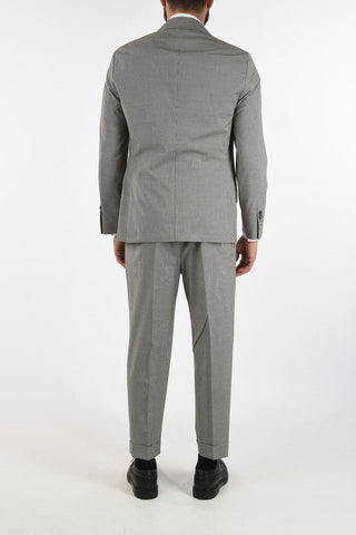 Virgin Wool and Cotton Vichy 2-Button Suit 