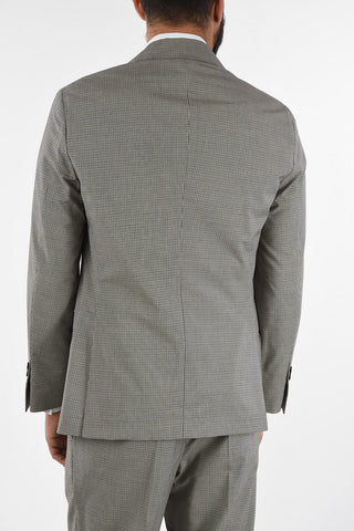 Virgin Wool and Cotton Vichy 2-Button Suit 