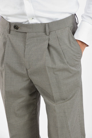 Virgin Wool and Cotton Vichy 2-Button Suit 