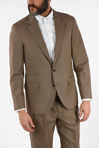 Completo Vichy a Due Bottoni in Lana Vergine e Cotone 