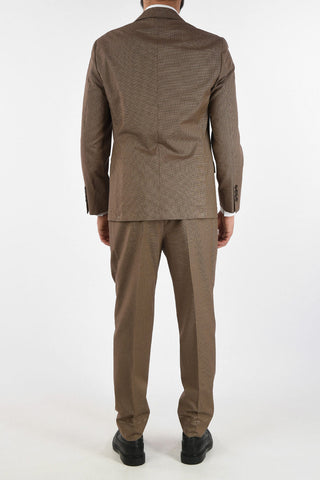 Completo Vichy a Due Bottoni in Lana Vergine e Cotone 