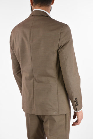 Completo Vichy a Due Bottoni in Lana Vergine e Cotone 