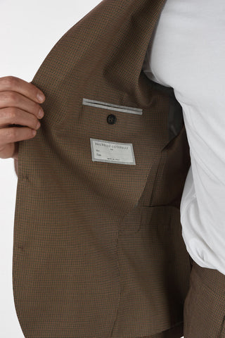 Completo Vichy a Due Bottoni in Lana Vergine e Cotone 