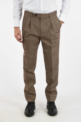 Completo Vichy a Due Bottoni in Lana Vergine e Cotone 