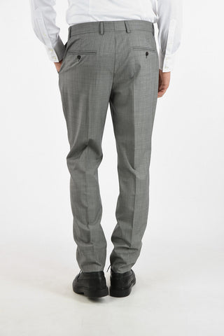 Virgin Wool Double-Breasted Suit with Peaked Lapel