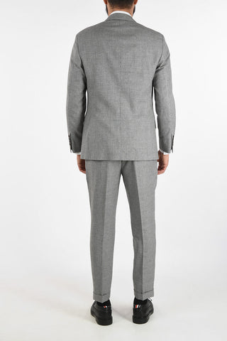 Houndstooth Peak Lapel Double Breasted Suit