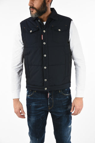 Sleeveless Puffer Utility Jacket