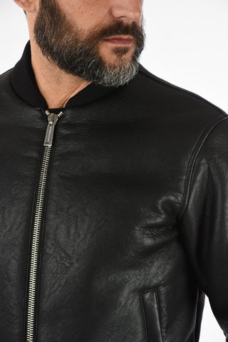 Bomber Imbottito in Ecopelle con Chiusura Zip