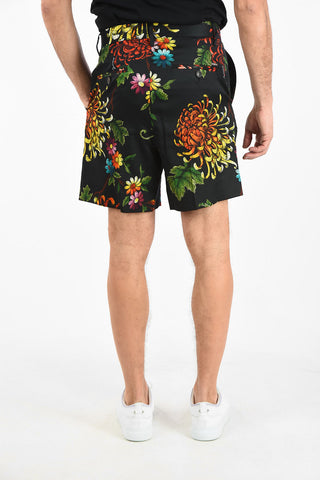 Belt Loops Floral-Print Jams Shorts