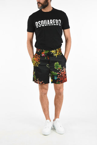 Belt Loops Floral-Print Jams Shorts
