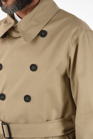 Double Breasted balmacaan Coat with Belt
