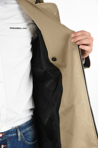 Double Breasted balmacaan Coat with Belt