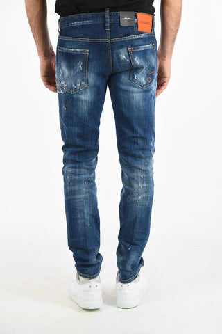 14cm Distressed Slim Fit Jeans with Paint