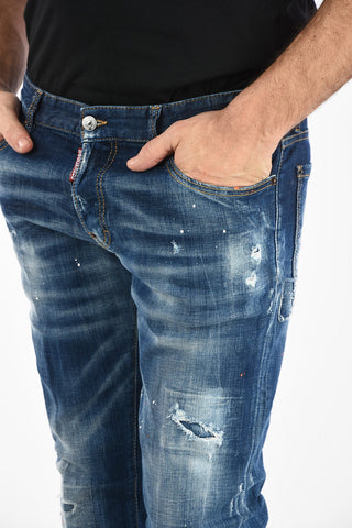 14cm Distressed Slim Fit Jeans with Paint