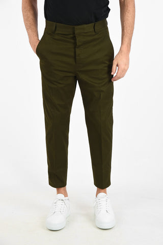 Single Pleat Brad Fit Capri Pants with belt loops