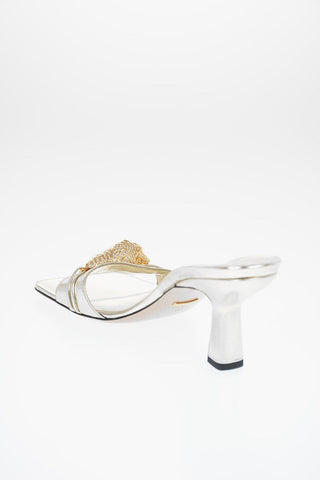 8cm Leather Open Toe Sandal