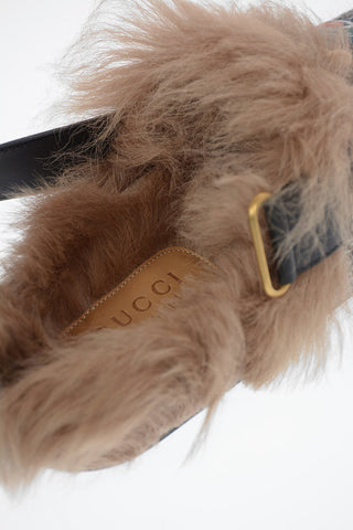 Sandalo Slingback Herringbone con ricamo Lupo