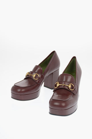 8cm Leather Decolletè with Platform