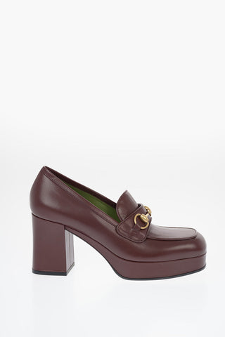 8cm Leather Decolletè with Platform
