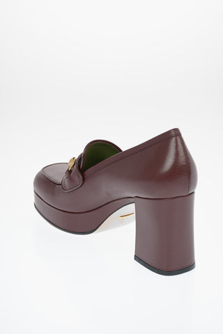 8cm Leather Decolletè with Platform