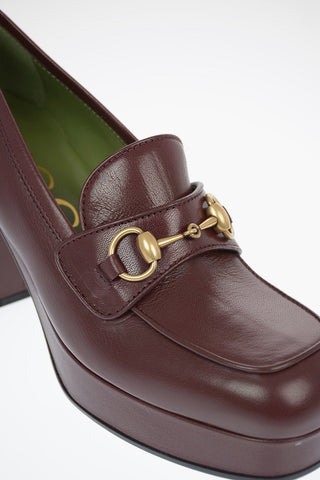 8cm Leather Decolletè with Platform