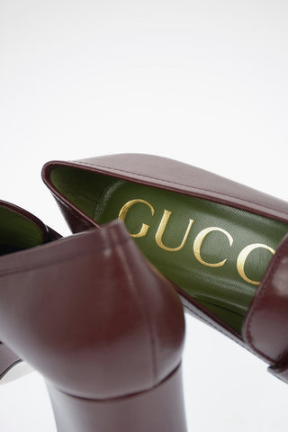 8cm Leather Decolletè with Platform