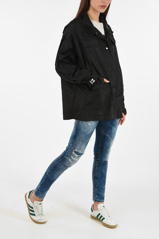 Printed TRACK  Jacket with Drawstring