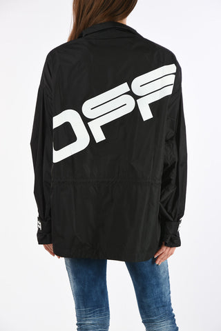 Printed TRACK  Jacket with Drawstring