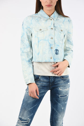 Denim Acid Washed WATER Crop Jacket