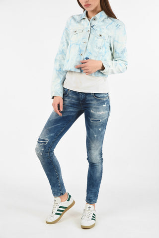 Denim Acid Washed WATER Crop Jacket