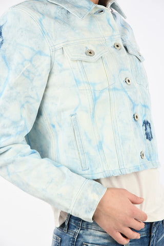 Denim Acid Washed WATER Crop Jacket