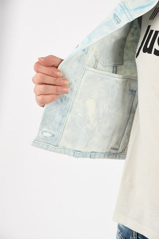 Denim Acid Washed WATER Crop Jacket