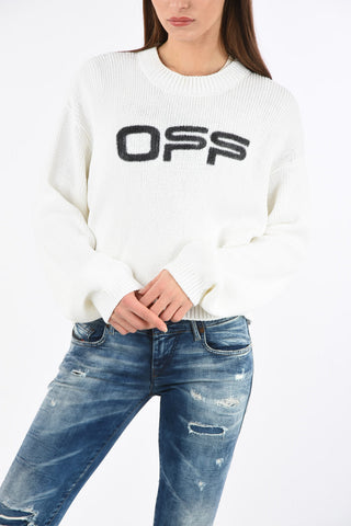 Cotton LOGO KNIT Crew-Neck Sweater