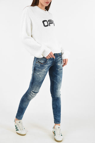 Cotton LOGO KNIT Crew-Neck Sweater