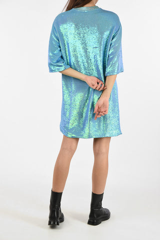 Sequined Short Sleeve Minidress