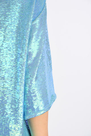 Sequined Short Sleeve Minidress