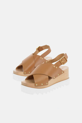 Wood Platform PERCY Sandals 7cm