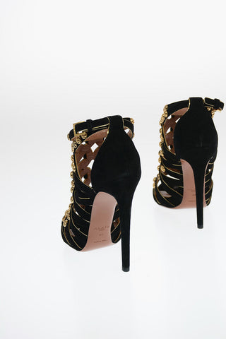 Studded Suede Sandals 12cm