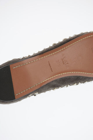 Studded Suede Ballet Flats