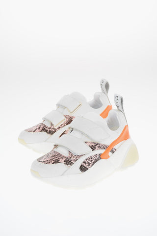 Faux Leather Touch Strap Sneakers