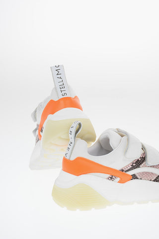 Faux Leather Touch Strap Sneakers