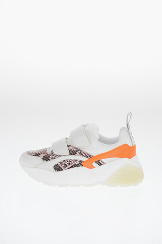 Faux Leather Touch Strap Sneakers