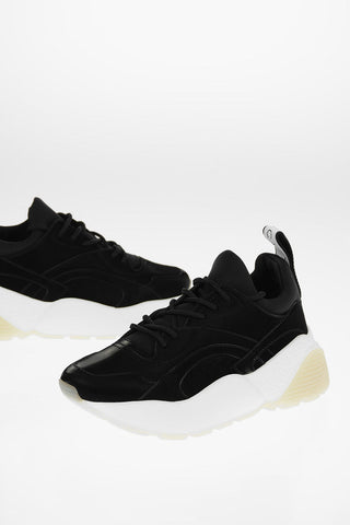 Faux Leather Pull On Sneakers