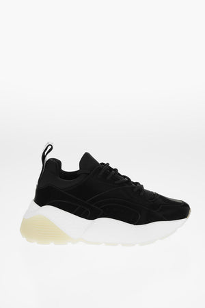 Faux Leather Pull On Sneakers